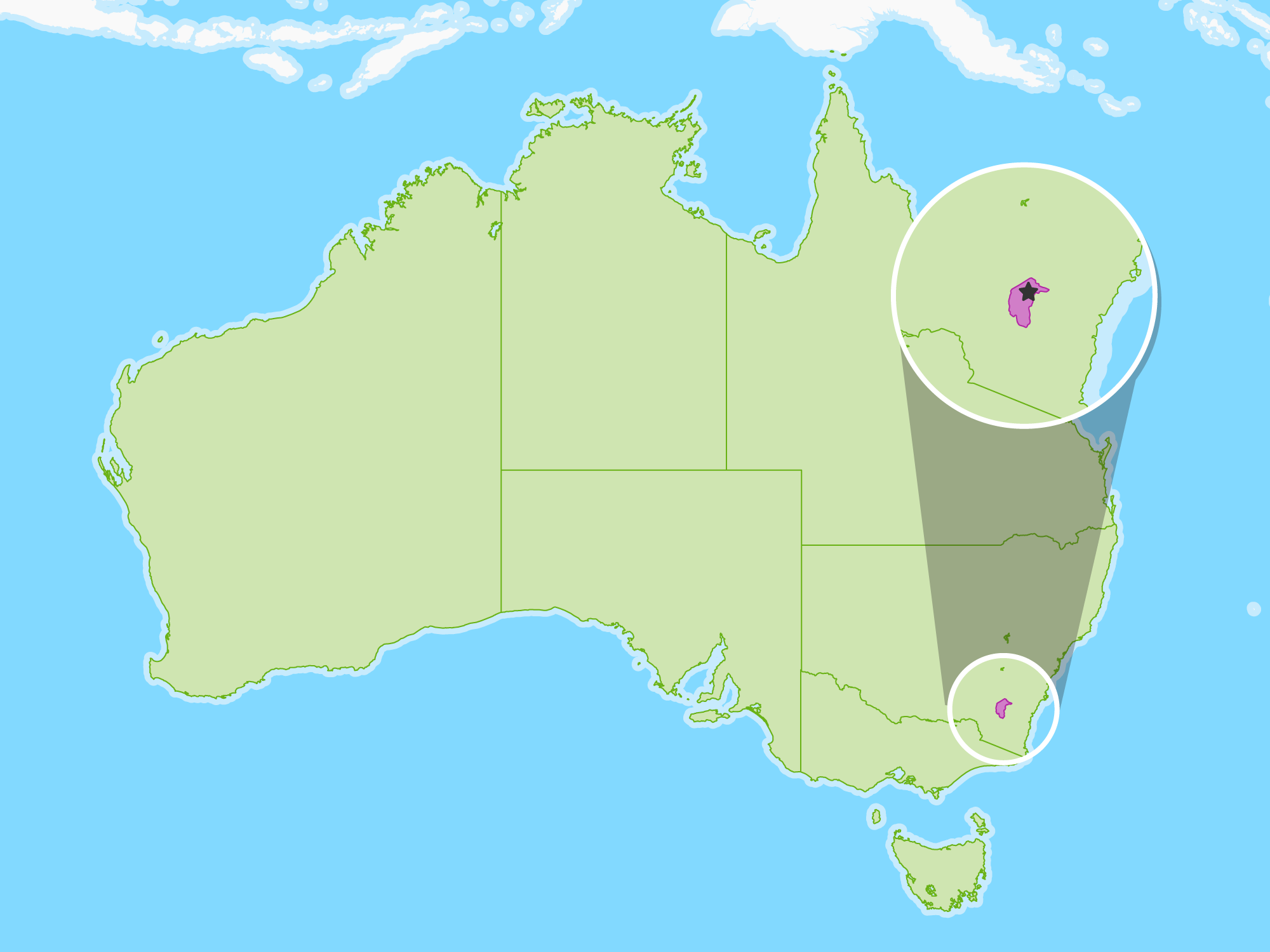 Map of Australian Capital Territory