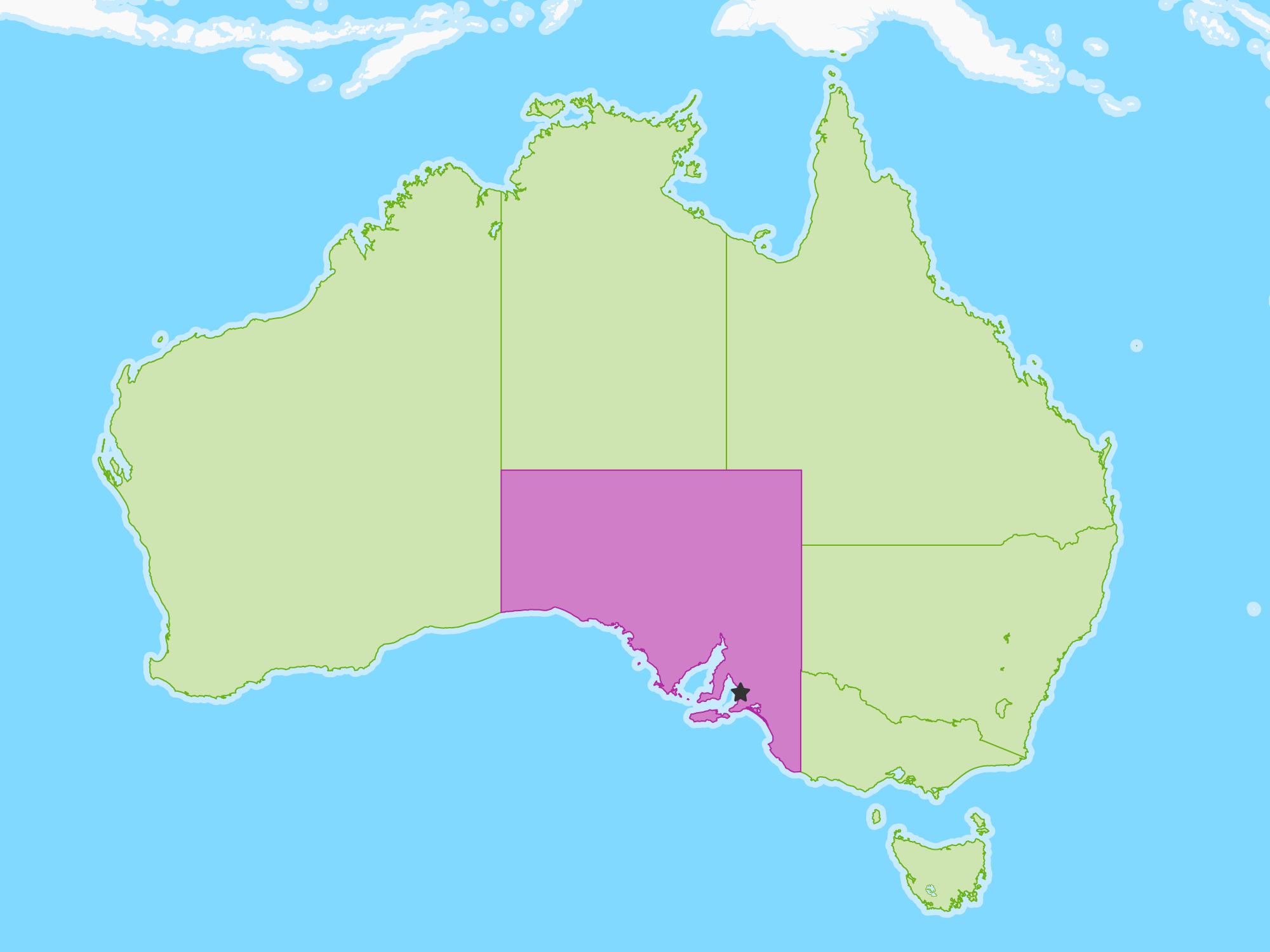 Map of South Australia