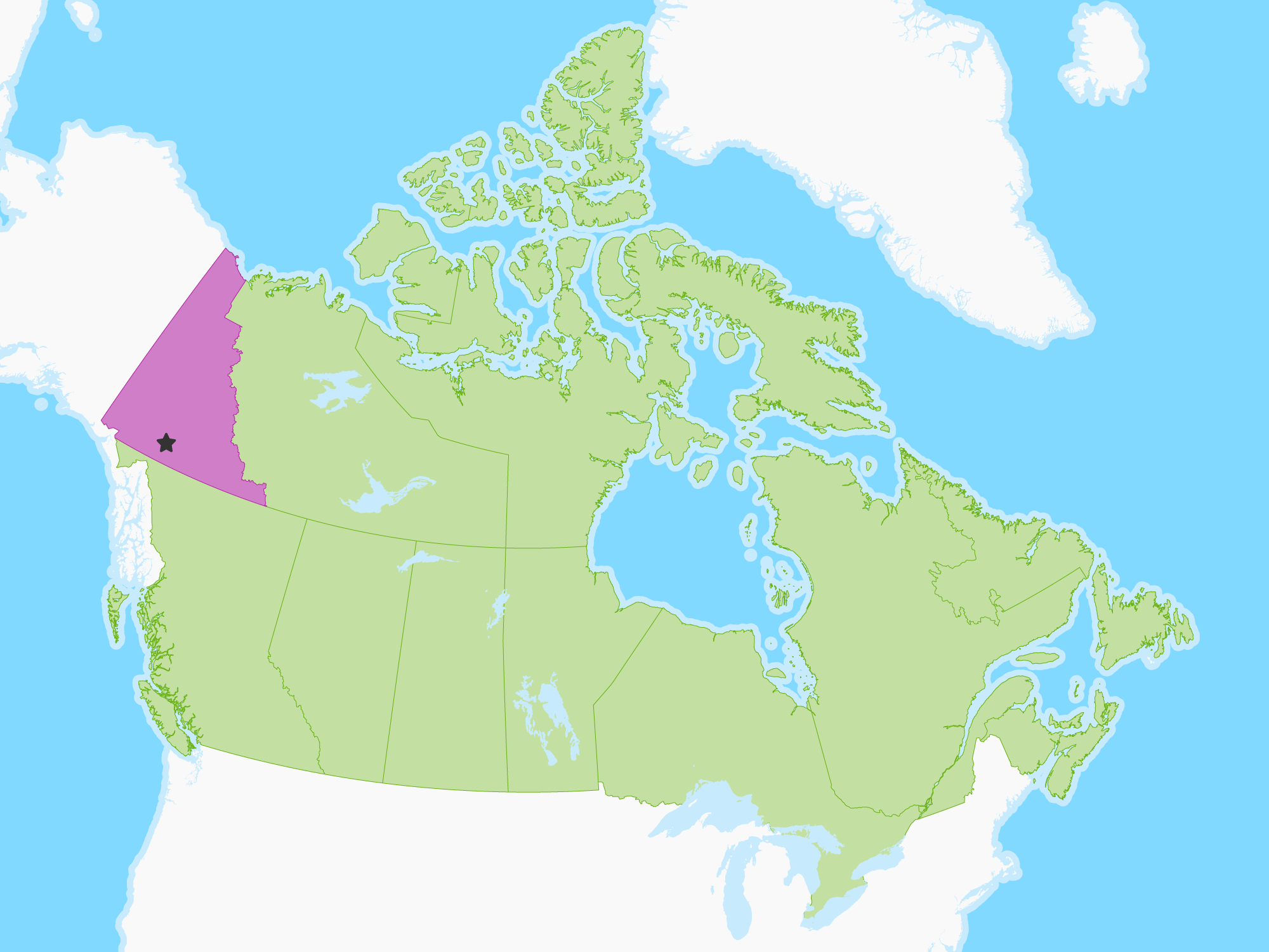 Map of Yukon