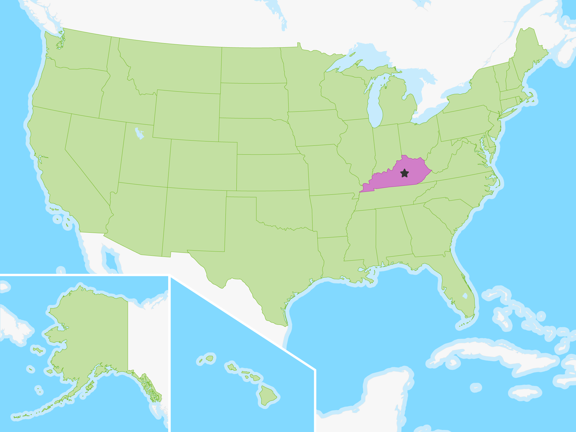 Map of Kentucky