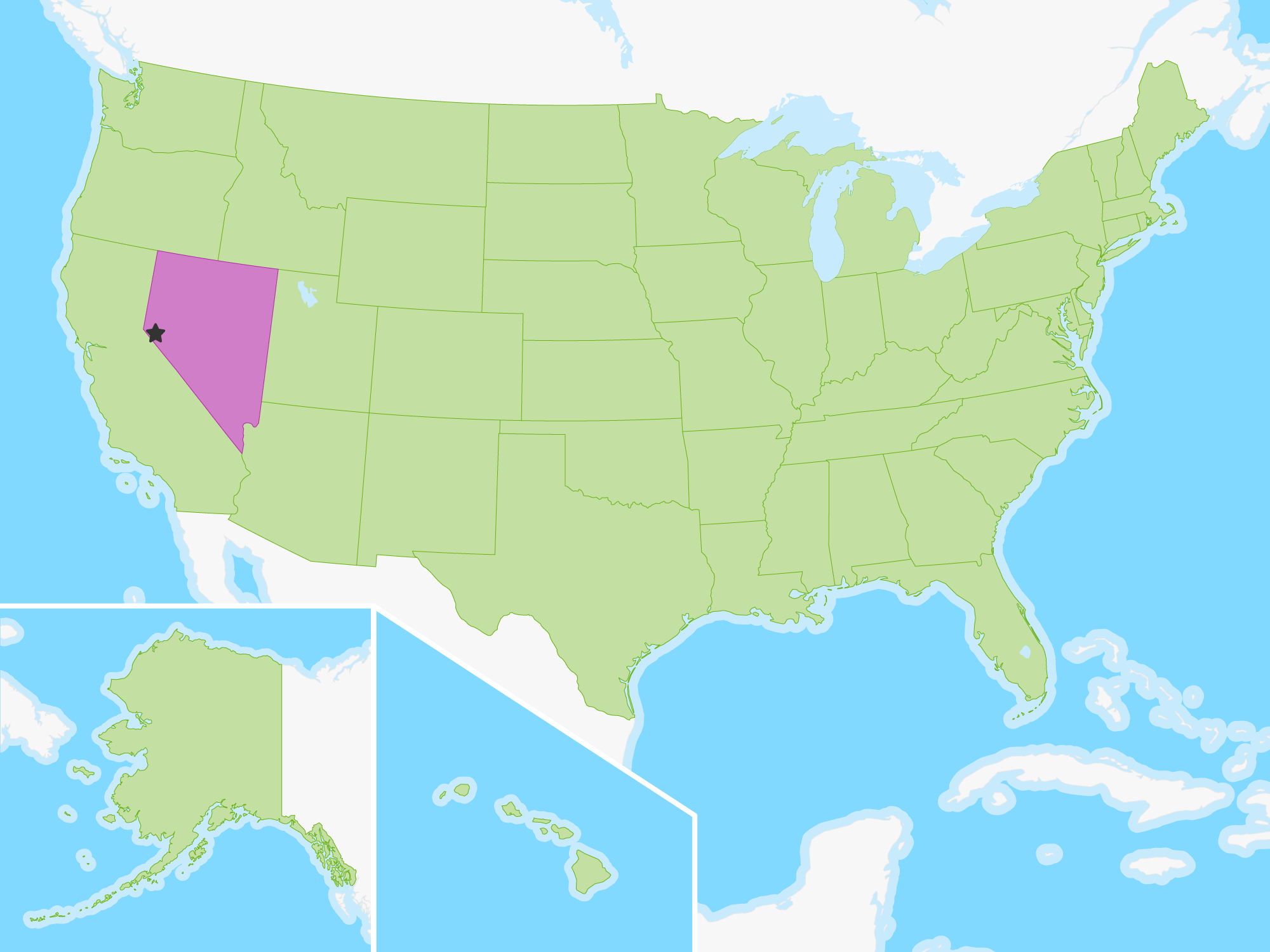 Map of Nevada